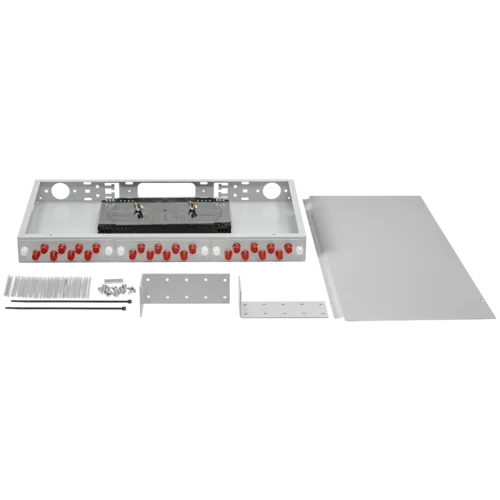 Кросс оптический 19" (ШКОС) укомплектованный на 24 FC портов (комплект с розетками)
