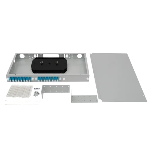 Кросс оптический 19" (ШКОС) укомплектованный на 32 LC порта (комплект с розетками)