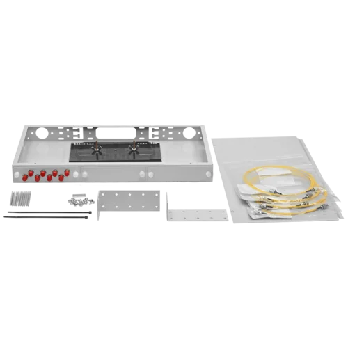 Кросс оптический 19" (ШКОС) укомплектованный на 8 FC портов (комплект с розетками и пигтейлами)
