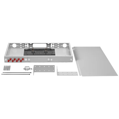 Кросс оптический 19" (ШКОС) укомплектованный на 8 FC портов (комплект с розетками)