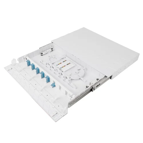 Кросс оптический 19" (ШКОС) на 16 портов LC Duplex, пластиковый выдвижной, 1U