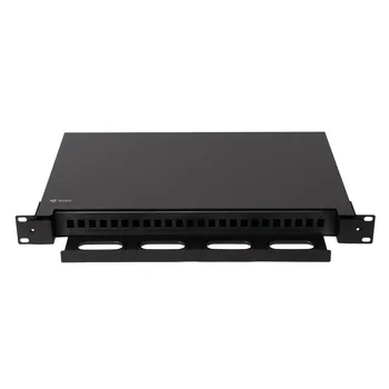 Кросс оптический 19" (ШКОС) на 24 порта SC/LC, выдвижной, 1U, черный