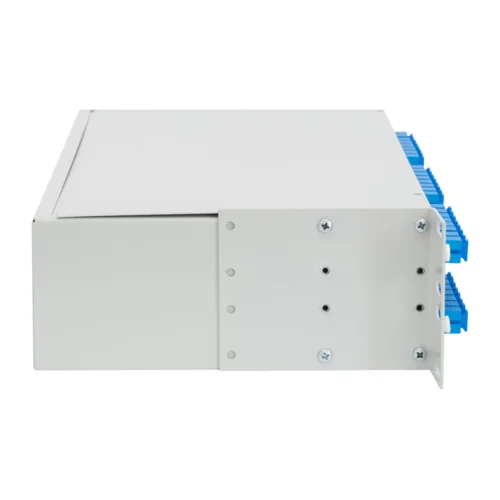 Кросс оптический 19" (ШКОС) укомплектованный на 48 SC портов (комплект с розетками и пигтейлами)