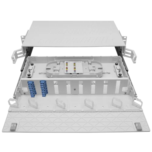 Кросс оптический 19" (ШКОС) на 48 портов SC, пластиковый выдвижной, 2U