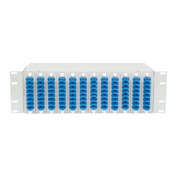 Кросс оптический 19" (ШКОС) укомплектованный на 96 SC портов (комплект с розетками и пигтейлами)