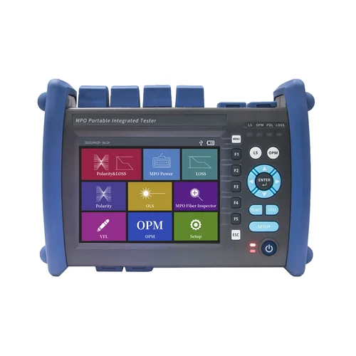 Тестер для оптических линий MPO (SM, 12 волокон, 1550нм, VFL, OPM, OLS)