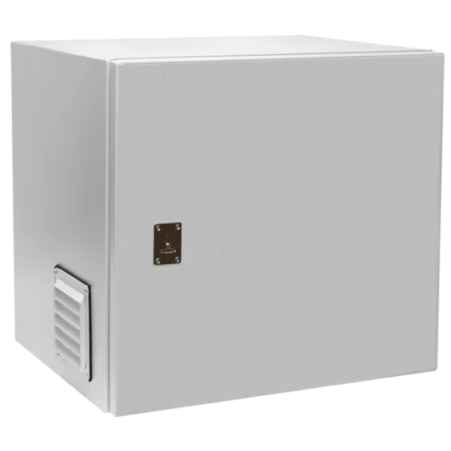 Настенный термошкаф высотой 9U глубина 450 мм, без козырька, с кронштейном