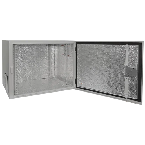 Настенный термошкаф высотой 9U глубина 450 мм, без козырька, с кронштейном