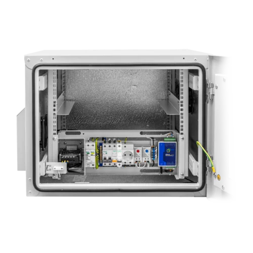 Шкаф уличный всепогодный 9U глубина 600мм (нагрев, охлаждение, контроль климата, ERD), после выставки