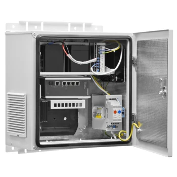 Настенный термошкаф 400x400x250 мм, IP54, с ИБП