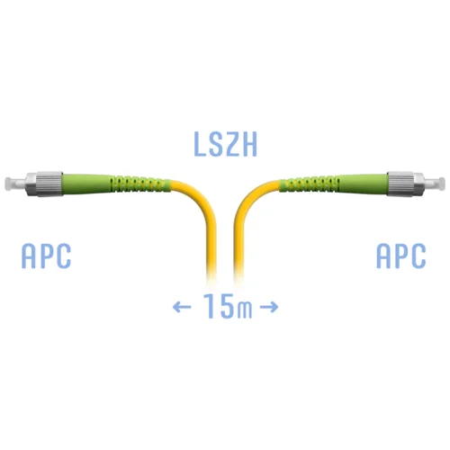 Патчкорд оптический FC/APC SM 15 метров