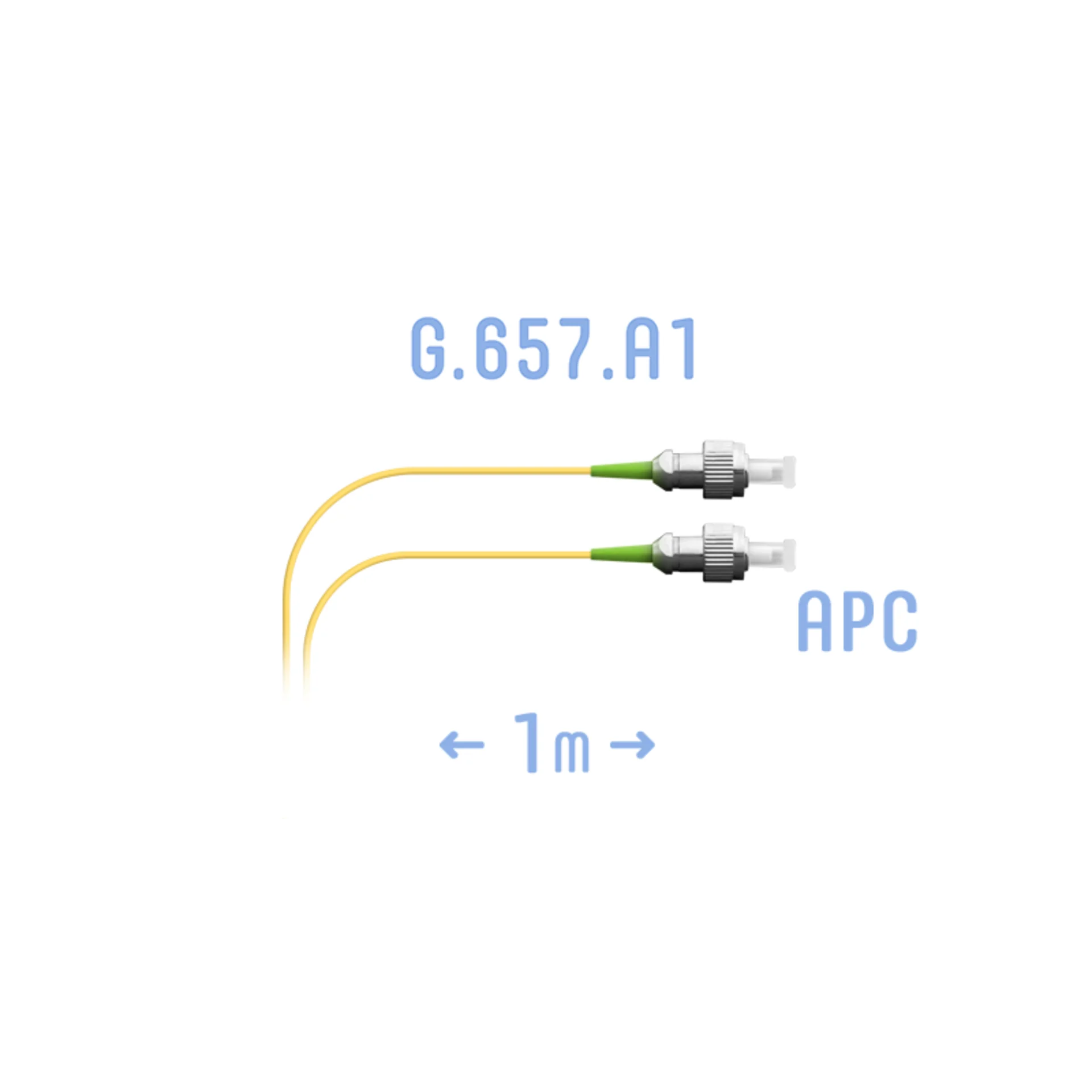 Шнур монтажный оптический FC/APC SM G.657.A1 1 метр