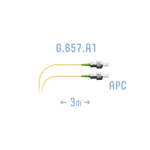 Шнур монтажный оптический FC/APC SM G.657.A1 3 метра