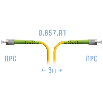 Патчкорд оптический FC/APC SM G.657.A1 3 метра