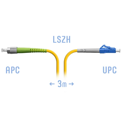 Патчкорд оптический FC/APC-LC/UPC SM 3 метра