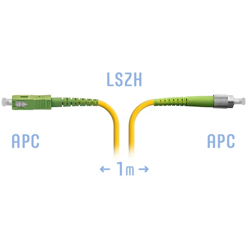 Патчкорд оптический FC/APC-SC/APC SM 1 метр