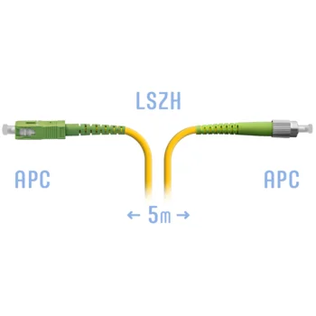 Патчкорд оптический FC/APC-SC/APC SM 5 метров