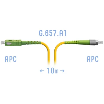 Патчкорд оптический FC/APC-SC/APC SM G.657.A1 10 метров