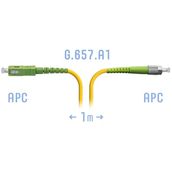 Патчкорд оптический FC/APC-SC/APC SM G.657.A1 1 метр