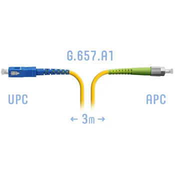 Патчкорд оптический FC/APC-SC/UPC SM G.657.A1 3 метра