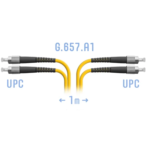 Патчкорд оптический FC/UPC SM G.657.A1 Duplex 1 метр