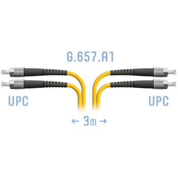 Патчкорд оптический FC/UPC SM G.657.A1 Duplex 3 метра