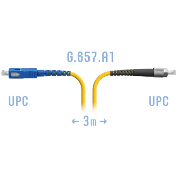 Патчкорд оптический FC/UPC-SC/UPC SM G.657.A1 3 метра