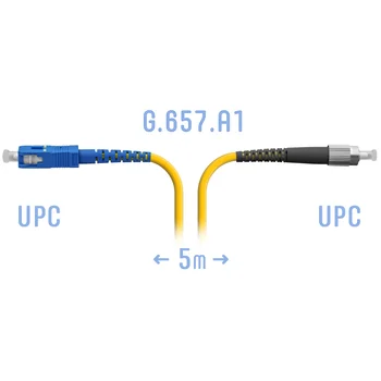 Патчкорд оптический FC/UPC-SC/UPC SM G.657.A1 5 метров