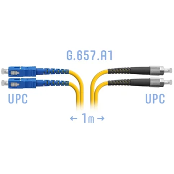 Патчкорд оптический FC/UPC-SC/UPC SM G.657.A1 Duplex 1 метр