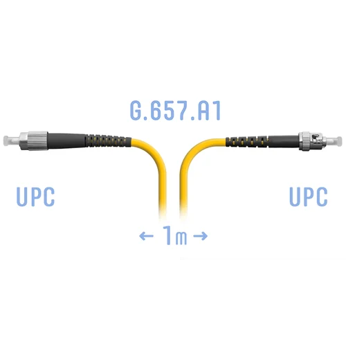 Патчкорд оптический FC/UPC-ST/UPC SM G.657.A1 1 метр