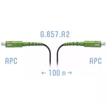 Патчкорд оптический FTTH SC/APC, кабель 604-01-01, 100 метров