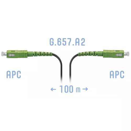 Патчкорд оптический FTTH SC/APC, кабель 604-01-01, 100 метров