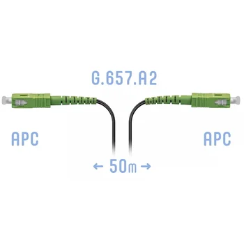 Патчкорд оптический FTTH SC/APC, кабель 604-01-01, 50 метров
