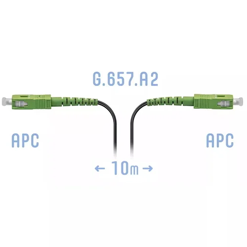 Патчкорд оптический FTTH SC/APC, кабель 604-02-01, 10 метров