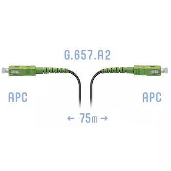 Патчкорд оптический FTTH SC/APC, кабель 604-02-01, 75 метров