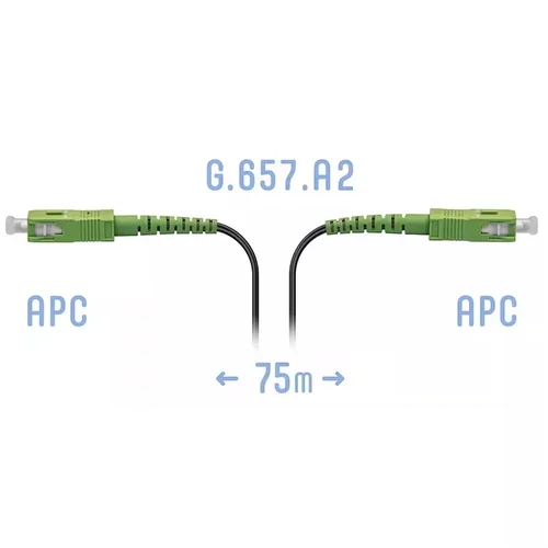 Патчкорд оптический FTTH SC/APC, кабель 604-02-01, 75 метров