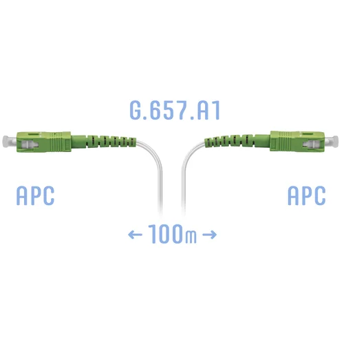 Патчкорд оптический FTTH SC/APC, кабель 604-02-01W, 100 метров