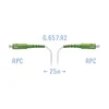 Патчкорд оптический FTTH SC/APC, кабель 604-02-01W, 25 метров
