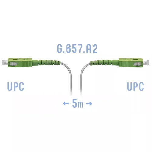 Патчкорд оптический FTTH SC/APC, кабель 604-02-01W, 5 метров