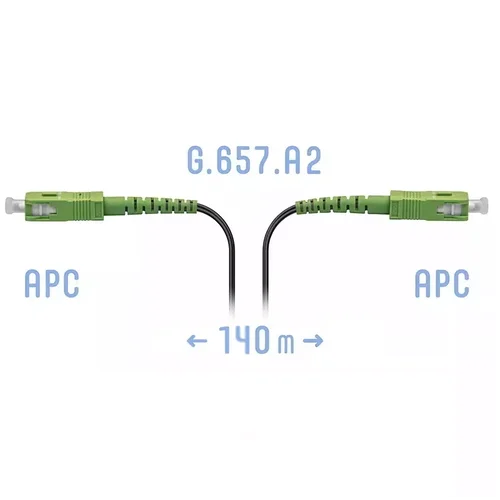 Патчкорд оптический FTTH SC/APC, кабель 604-03-01, 140 метров