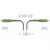 Патчкорд оптический FTTH SC/APC, кабель 604-04-01, 100 метров