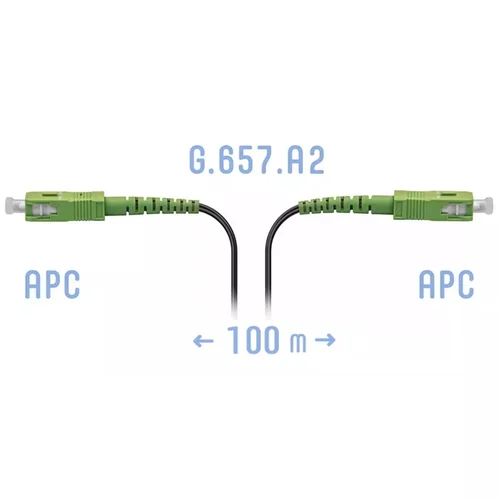 Патчкорд оптический FTTH SC/APC, кабель 604-04-01, 100 метров