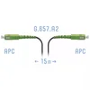 Патчкорд оптический FTTH SC/APC, кабель 604-04-01, 15 метров