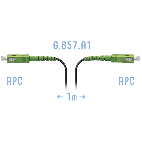 Патчкорд оптический FTTH SC/APC, кабель 604-04-01, 1 метров