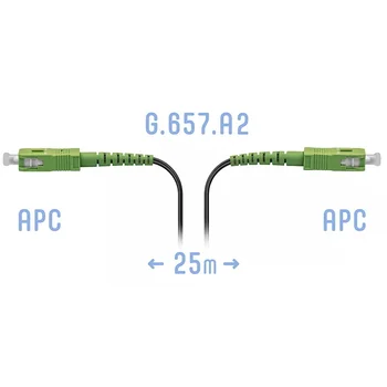 Патчкорд оптический FTTH SC/APC, кабель 604-04-01, 25 метров