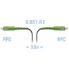Патчкорд оптический FTTH SC/APC, кабель 604-04-01, 50 метров