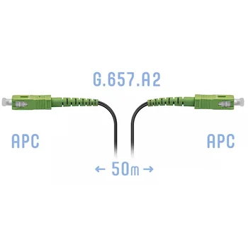 Патчкорд оптический FTTH SC/APC, кабель 604-04-01, 50 метров