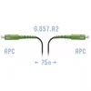 Патчкорд оптический FTTH SC/APC, кабель 604-04-01, 75 метров