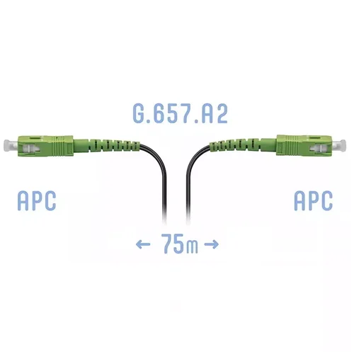 Патчкорд оптический FTTH SC/APC, кабель 604-04-01, 75 метров