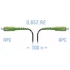 Патчкорд оптический FTTH SC/APC, кабель 604-05-01, 100 метров